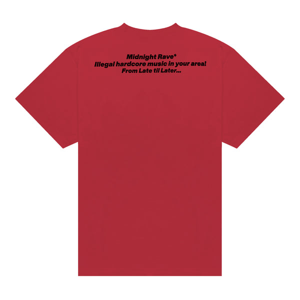 Midnight Rave Hard To The Core Tee - Red