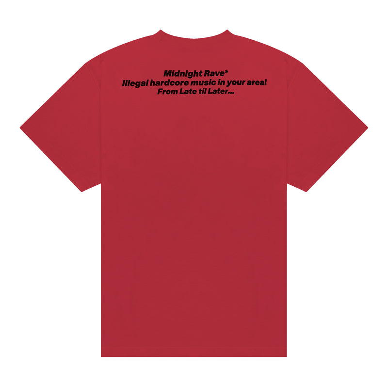 Midnight Rave Hard To The Core Tee - Red